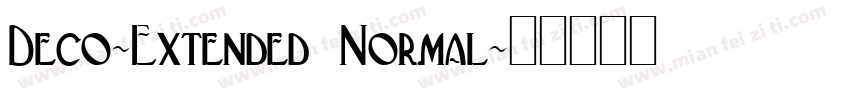 Deco-Extended Normal字体转换